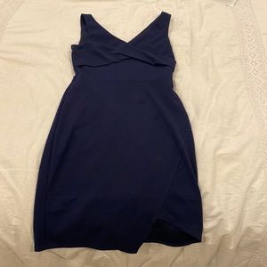 Bebe navy blue cross front dress size 8